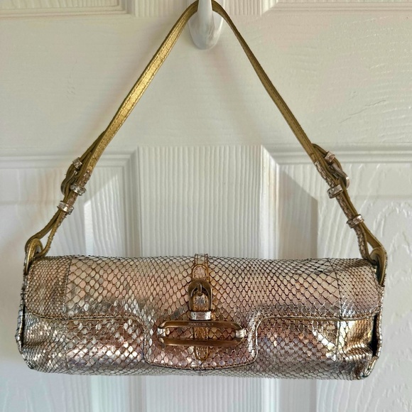 Last DAY SALE LIMITED ED 2006 Jimmy Choo Python Tulita Mini Bag/ Clutch - Picture 1 of 15